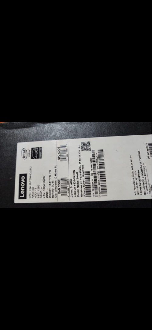 Lenovo LEGION Y520 2017 (Category: Laptops & Notebooks) located in Quezon City. Submitted by 777e_vi (Listing ID 1265650418, Image 3). Description: i7 7700HQ 15.6 FHD Display Harman Audio GTX 1050ti Price is negotiable .