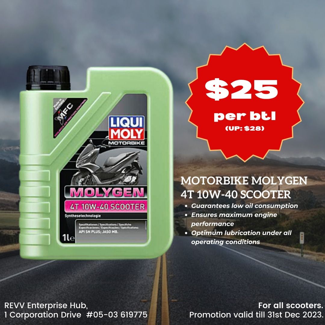 Liqui Moly 10W40 Molygen Engine Oil for Scooters, Motorcycles