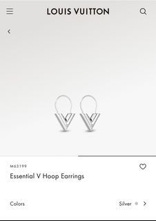 Louis Vuitton Earrings M00474 Monogram Booklet Mini Hoop Wi No.903