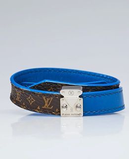 LOUIS VUITTON M6140 Leather Bangle Men's Bracelet w/box Black JAPAN  USED