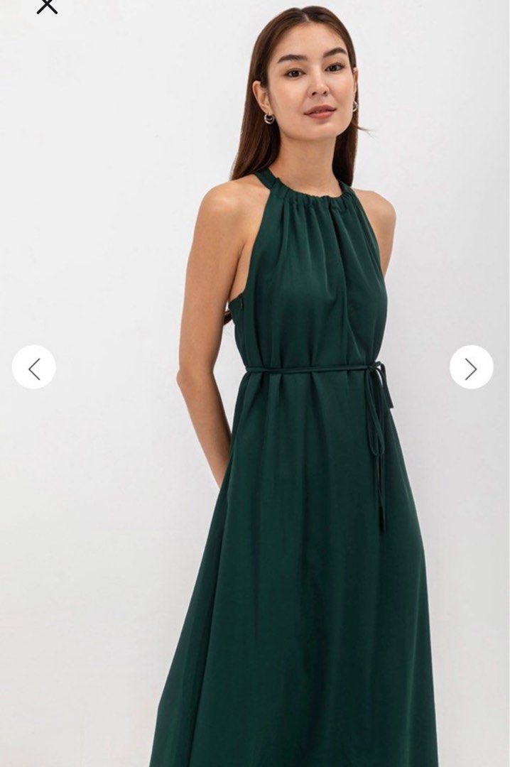 Carmen pleated maxi dress sales