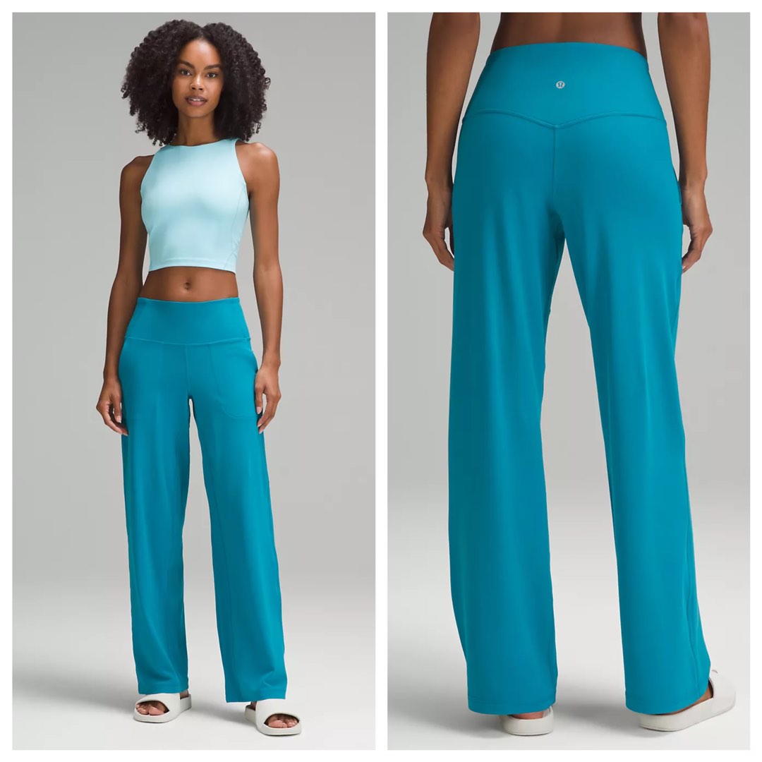 lululemon softstreme high rise straight leg crop, Women's Fashion,  Activewear on Carousell