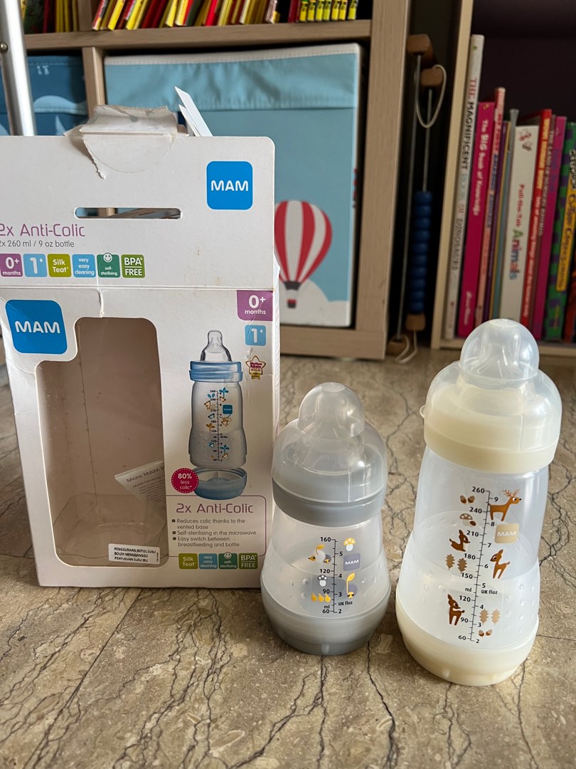 MAM Nursing Bottle x2, Babies & Kids, Nursing & Feeding, Breastfeeding & Bottle Feeding on Carousell