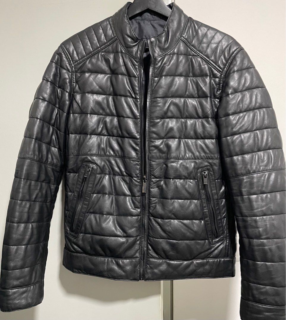 Massimo Dutti Leather Jacket Reversible