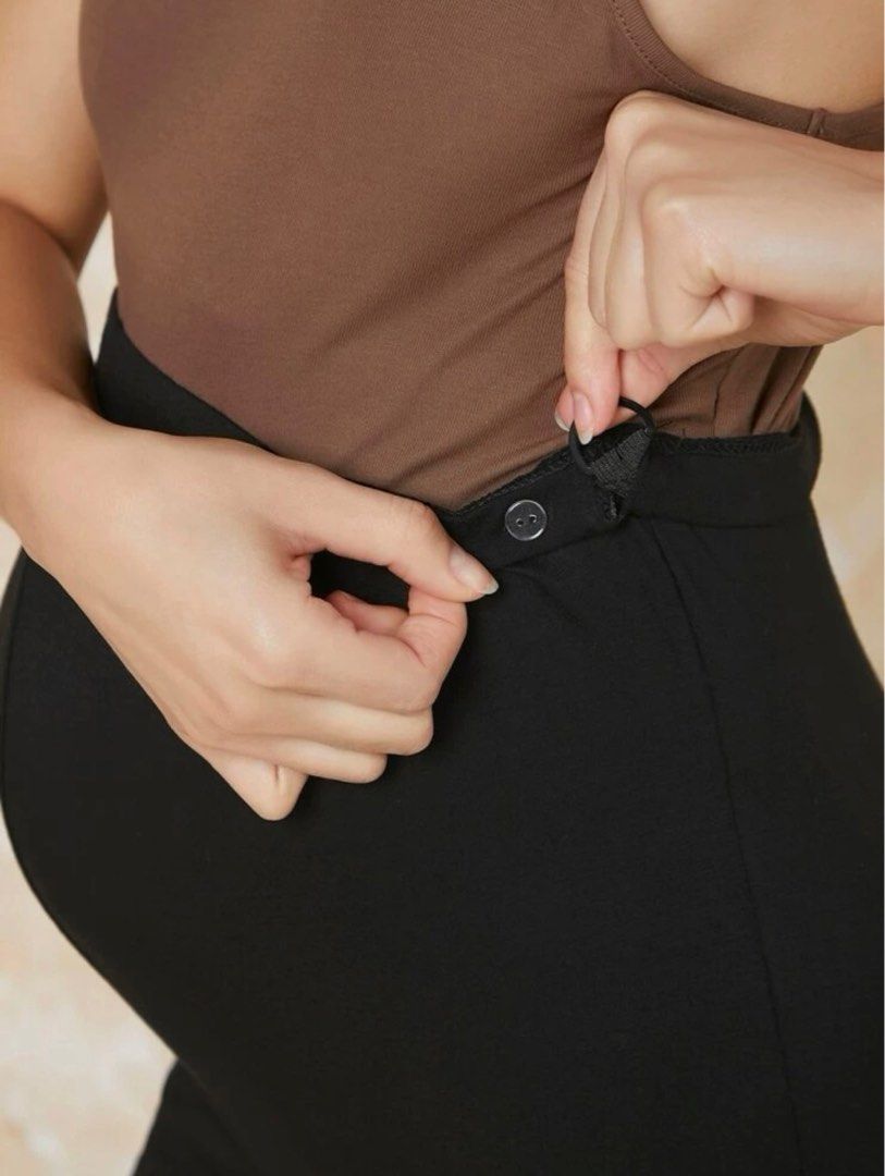 Maternity Adjustable Waist Leggings, Women's Fashion, Maternity wear on  Carousell