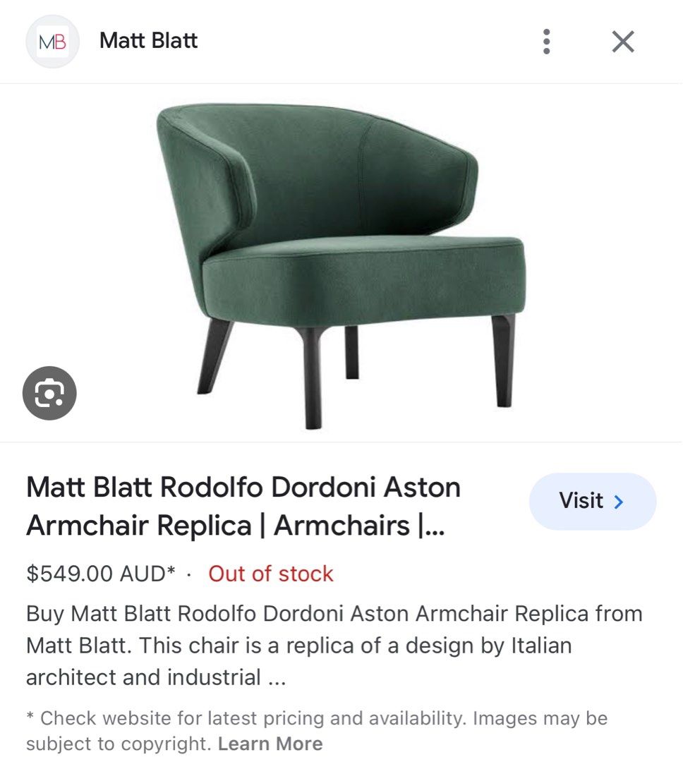 Matt Blatt Accent Chair Furniture Home Living Furniture