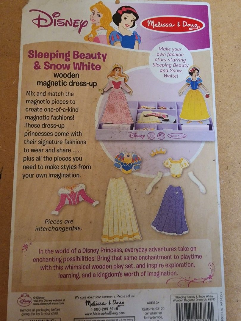 Sleeping Beauty & Snow White Wooden Magnetic Dress-Up- Melissa and Doug