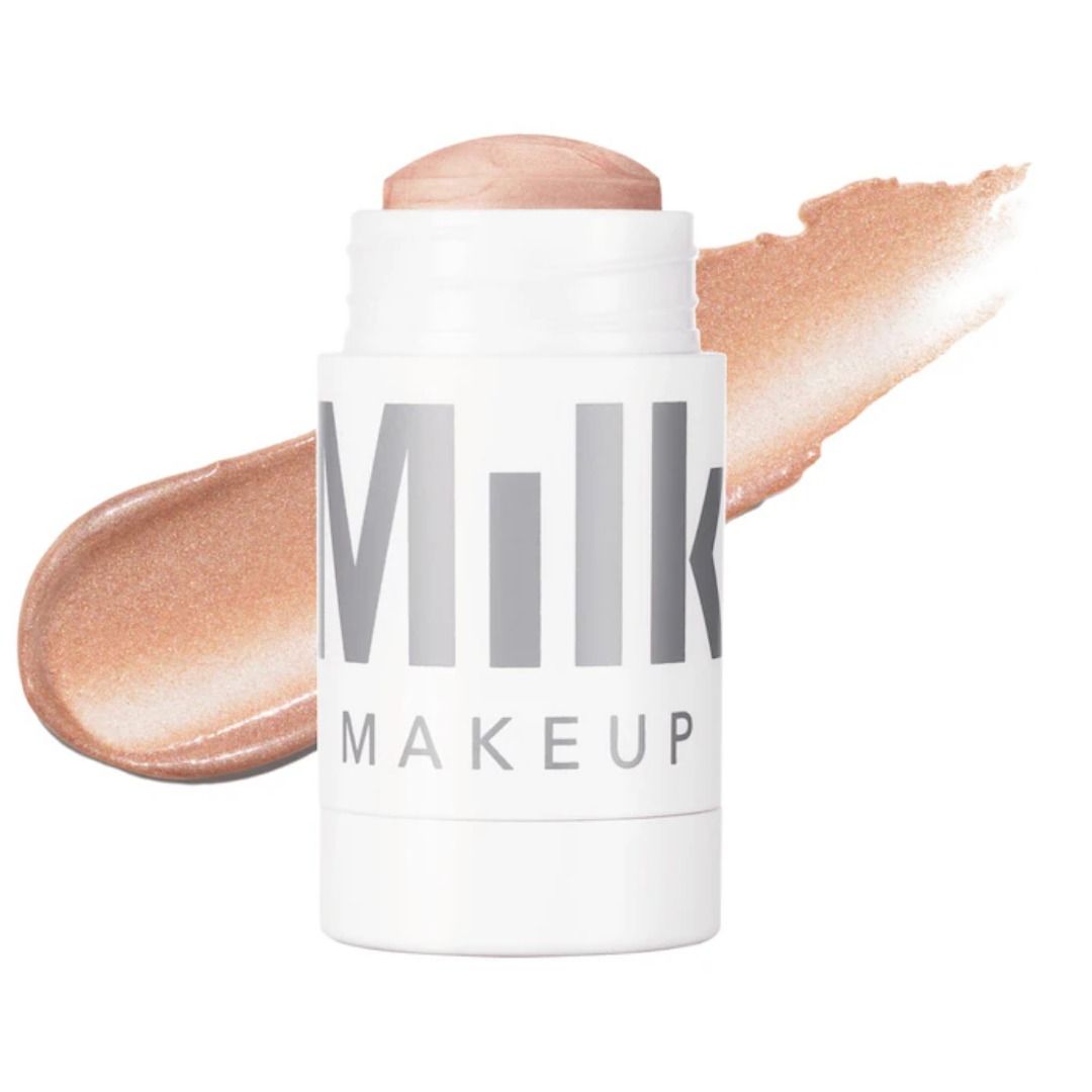 MILK MAKEUP Highlighter in Lit | 6 g (Category: Makeup) located in Quezon City. Submitted by happyfactoryph (Listing ID 1131130296, Image 2). Description: MILK MAKEUP Highlighter in Lit | 6 g – P1090 (from P3000) ⁣ Product Details: A dewy cream highlighter stick with a nourishing formula that builds and blends seamlessly for a radiant, shimmery glow. This product is vegan, clean, cruelty-free, gluten-free, and talc-free. ⁣ Shop Details: ⭐ Shopee: