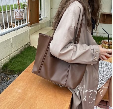 Pu leather tote best sale bag