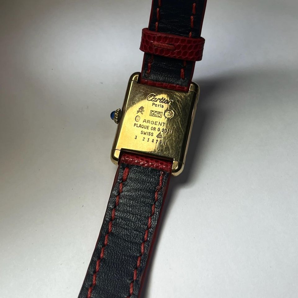 Must de Cartier Tank 18k Gold Plated Luxury Watches on Carousell