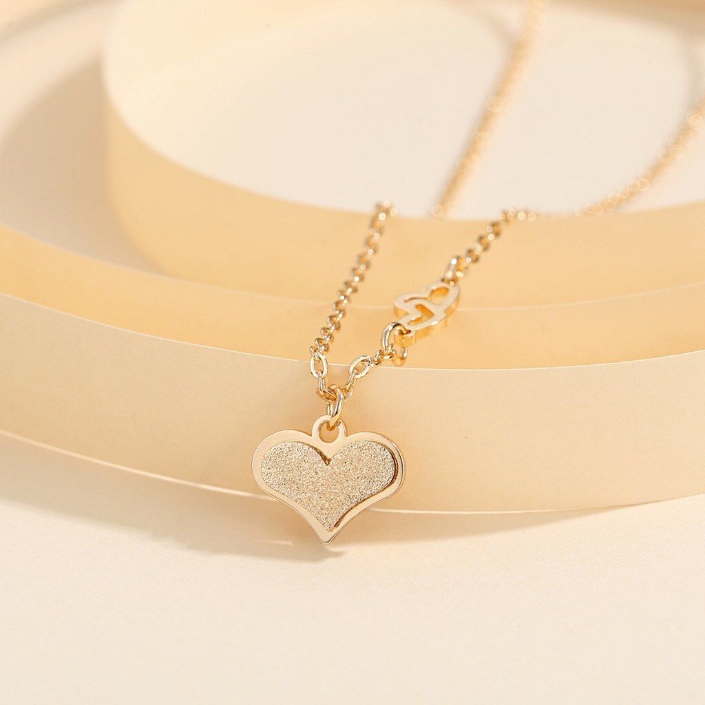 Gold love heart necklace best sale