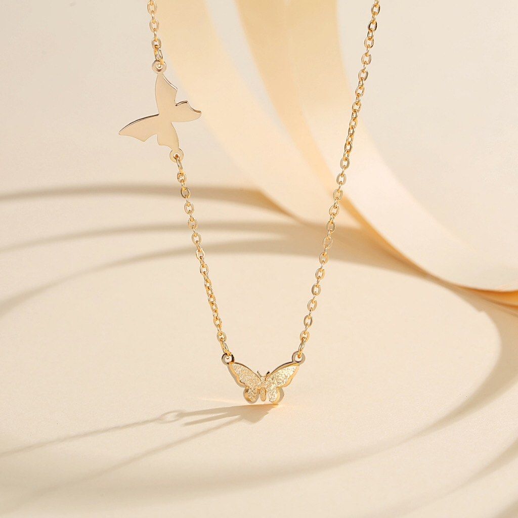Necklace Minimalist Gold Plated Swarovski Crystal Korean Style