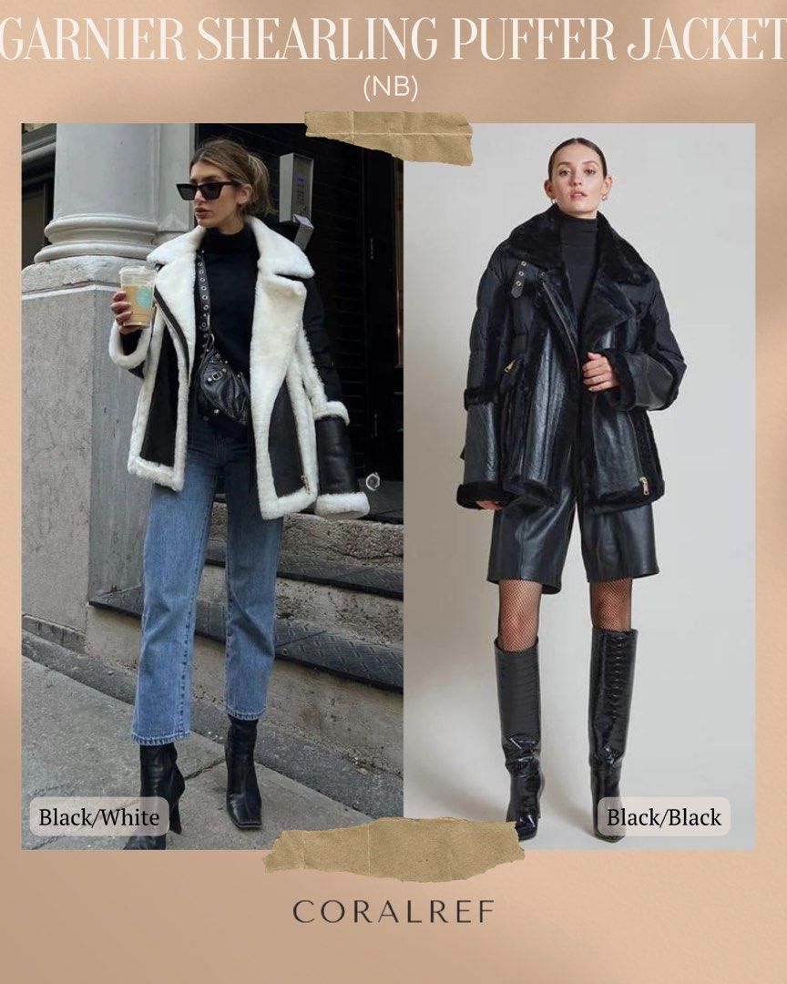 Nicole benisti shearling top puffer