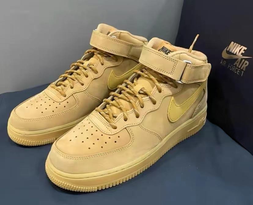 Nike Air Force 1 Mid Wheat Men s Fashion Footwear Sneakers on
