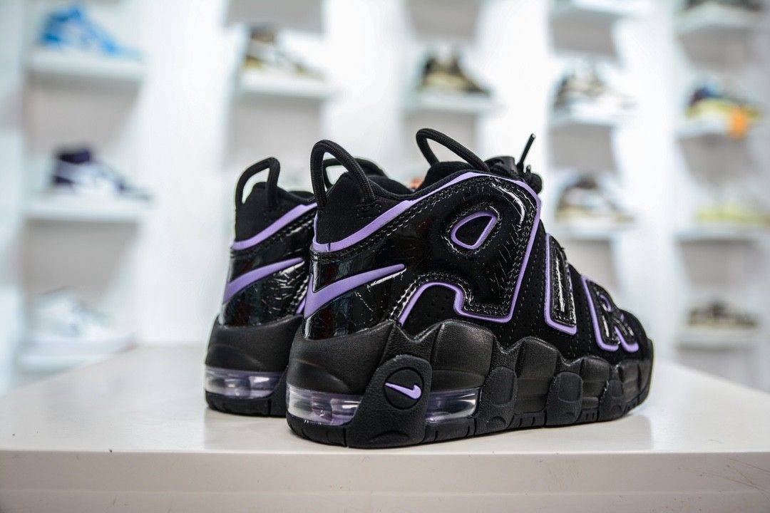 Nike air uptempo 2025 black and pink