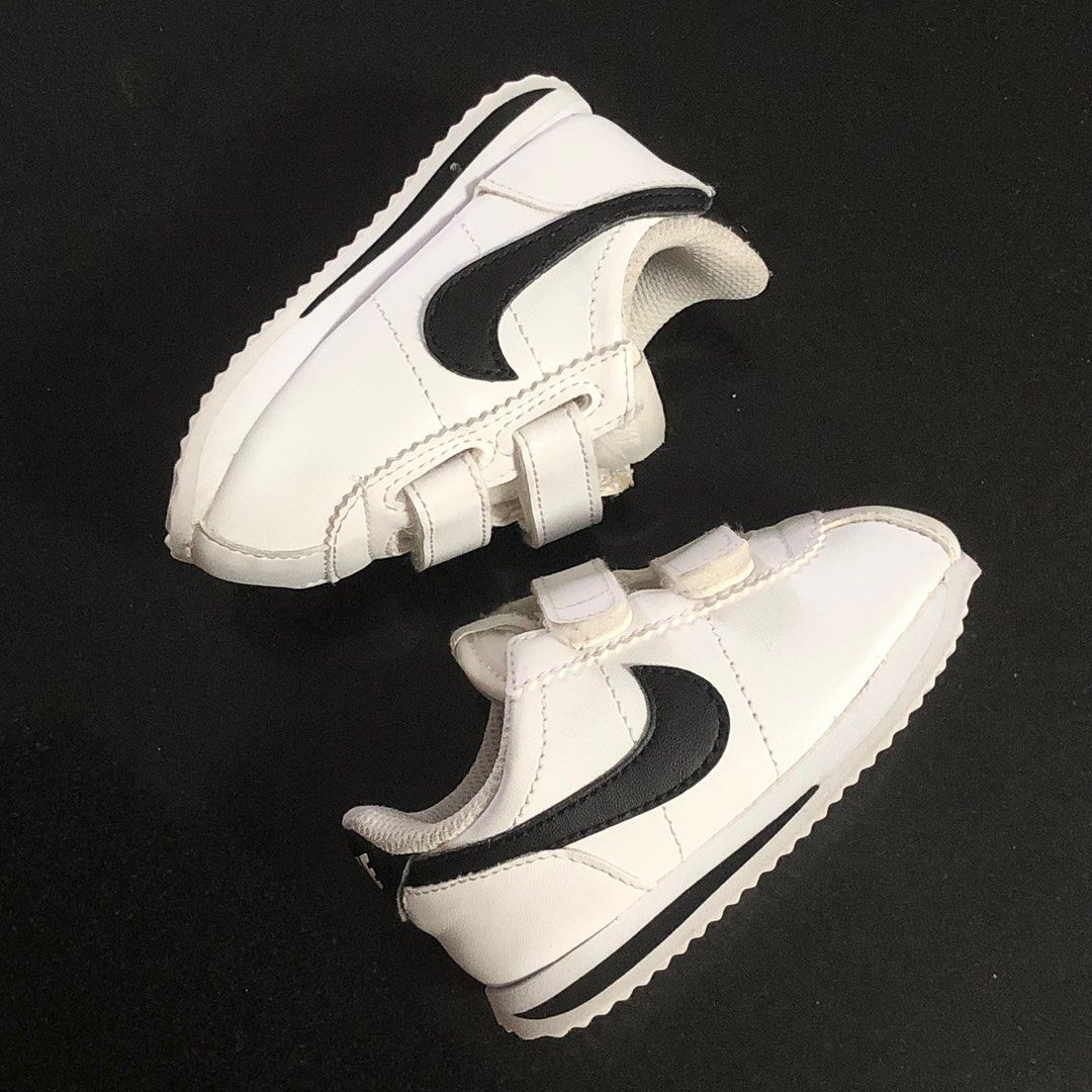 Nike Classic Cortez White Black for Toddler Baby