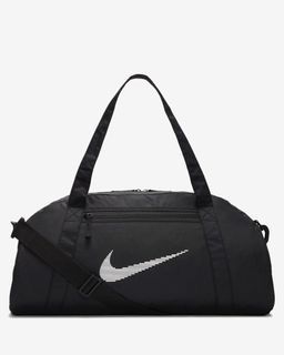 Nike Women's Gym Club Duffel Bag (24L) - Black/White & Guava Ice/Night Maroon