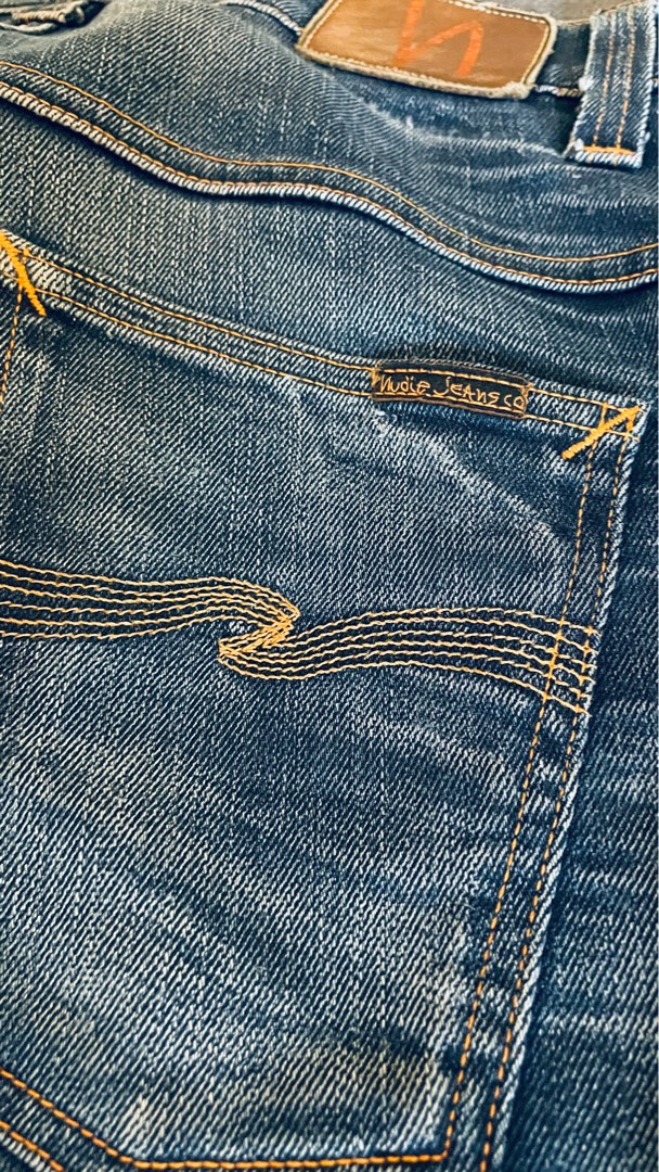 Nudie Thin Finn Crispy Crinkles jeans, Men's Fashion, Bottoms, Jeans on ...