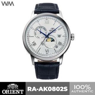 Orient White Dial Bambino Defender Sun and Moon Automatic Watch RA-AK0802S RA-AK0802S10B