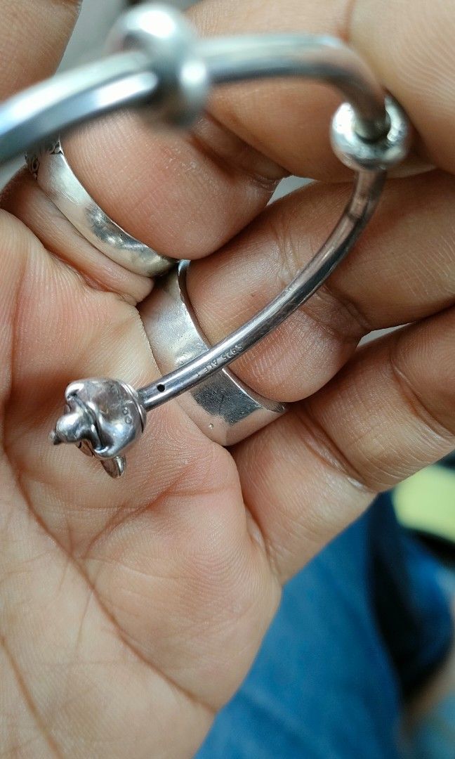 Original pandora mickey n minnie open bangle ale s925