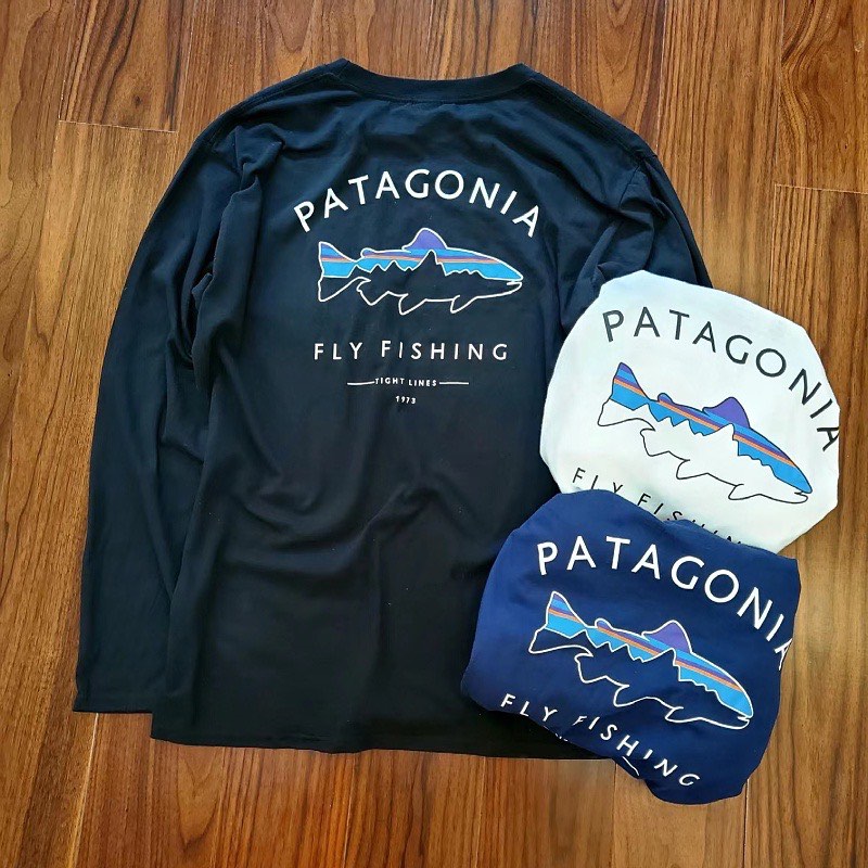 PO] Patagonia “Fly Fishing” Long Sleeved Shirt, Men's Fashion