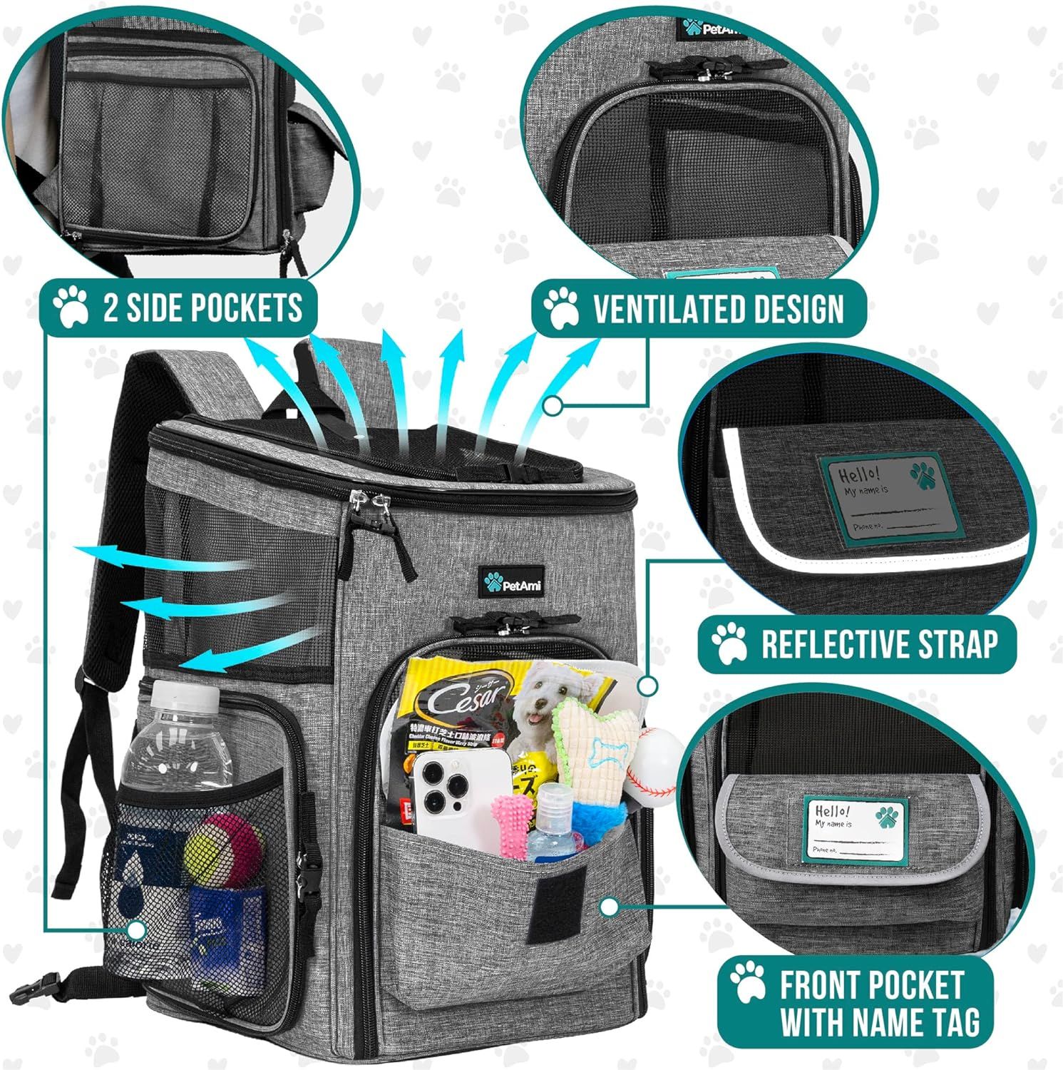Pet ami shop backpack