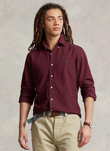 Ralph lauren garment dyed oxford shirt on sale