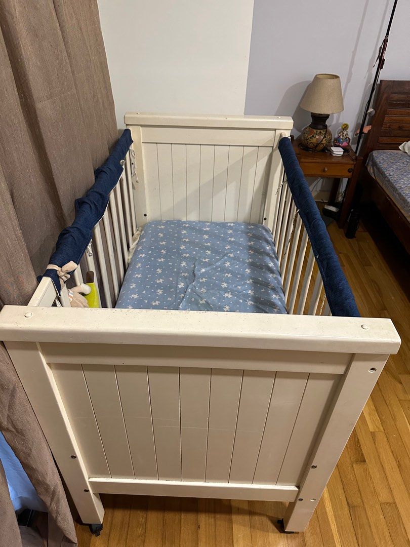 Pre loved Pamco baby cot with mattress