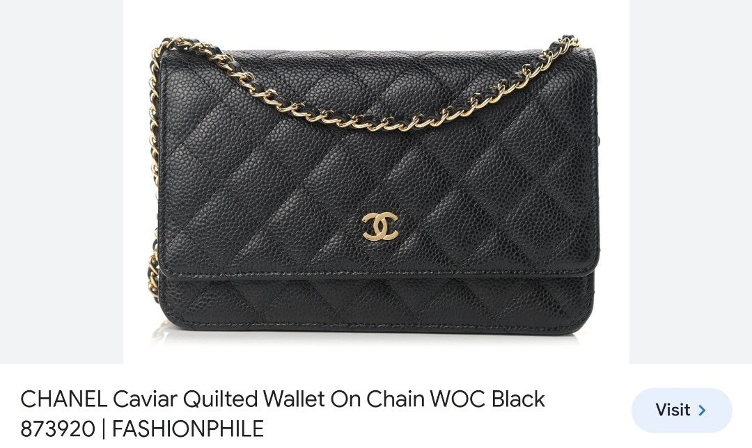 PREOWNED CHANEL C19 WOC LAMB SKIN (M)
