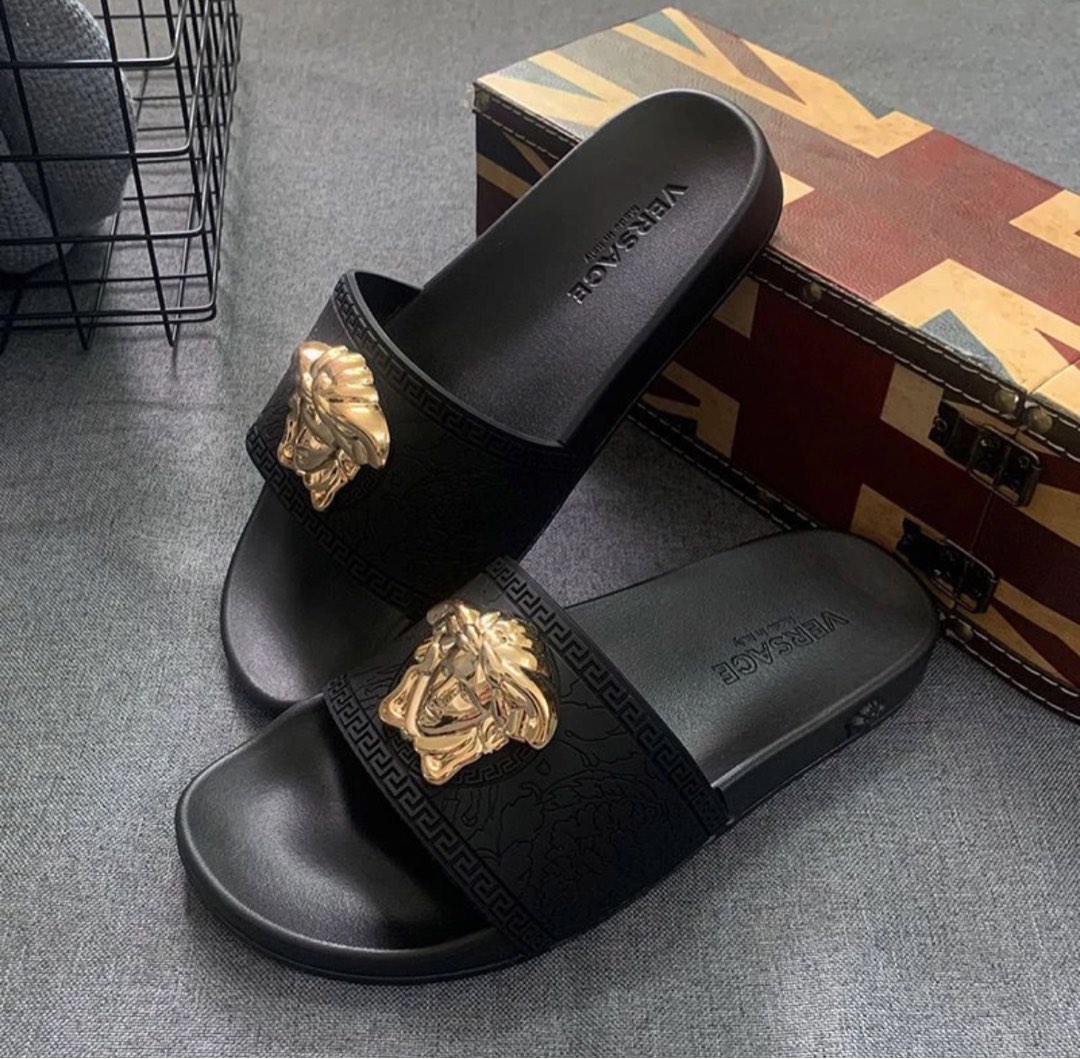Versace slippers cheap top