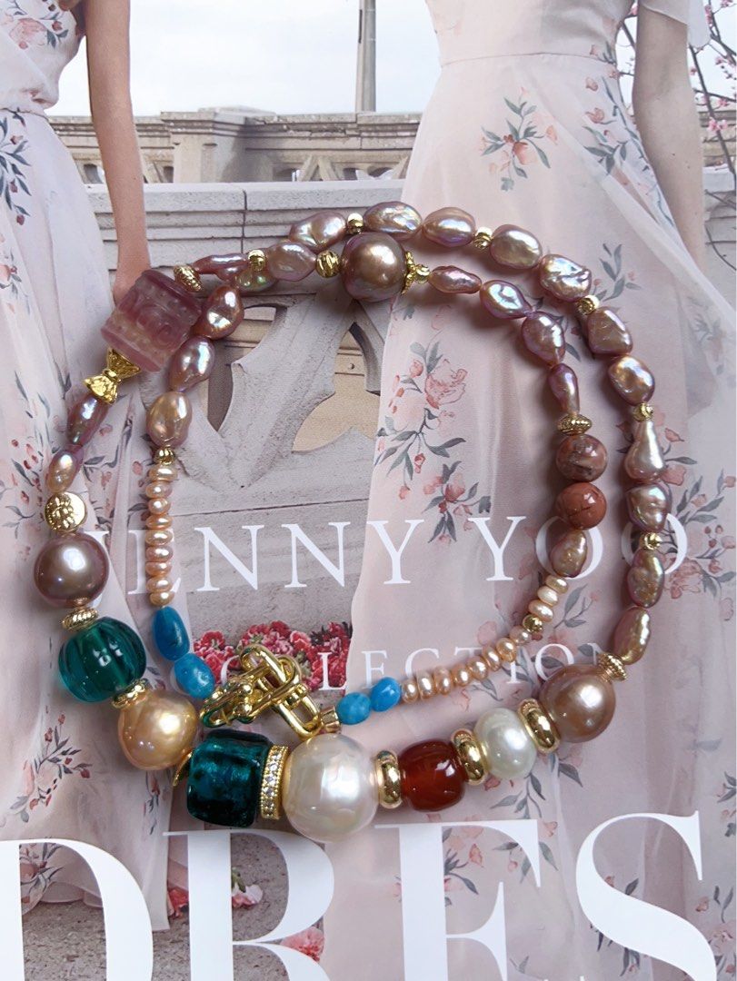 Real red best sale pearl necklace