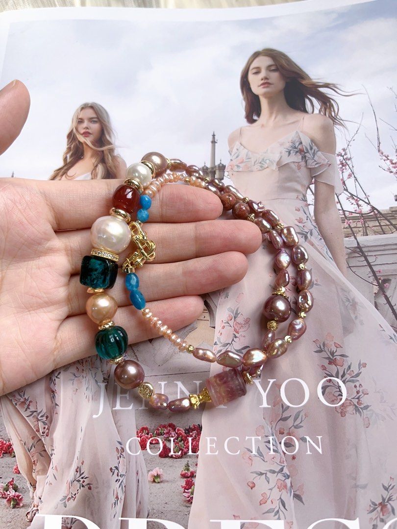 Real red pearl hotsell necklace