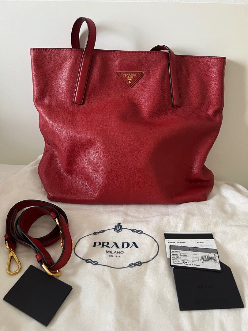 URGENT SALE!!! Authentic Prada Vitello Daino Leather Blue Bag, Luxury, Bags  & Wallets on Carousell