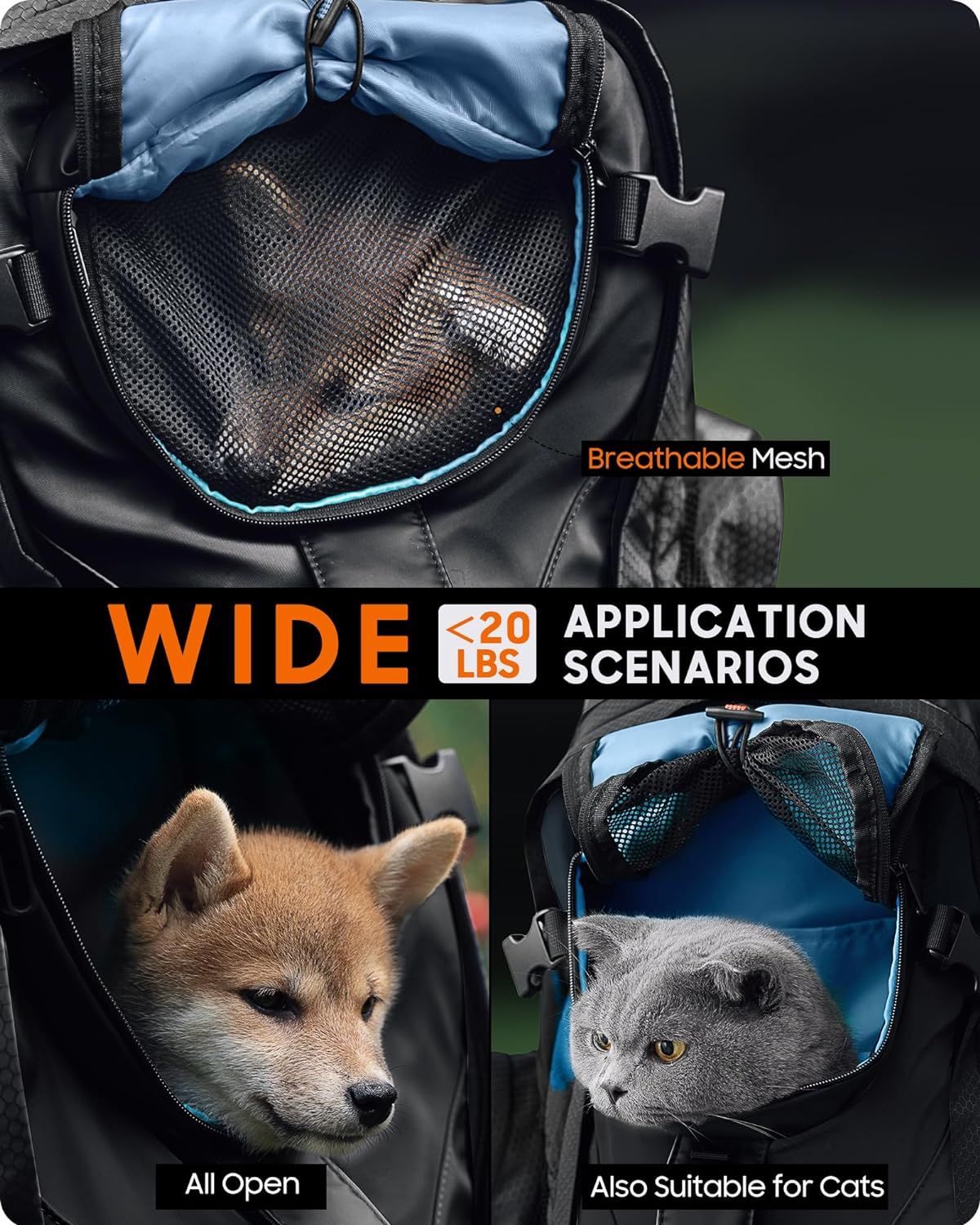 Waterproof dog backpack top