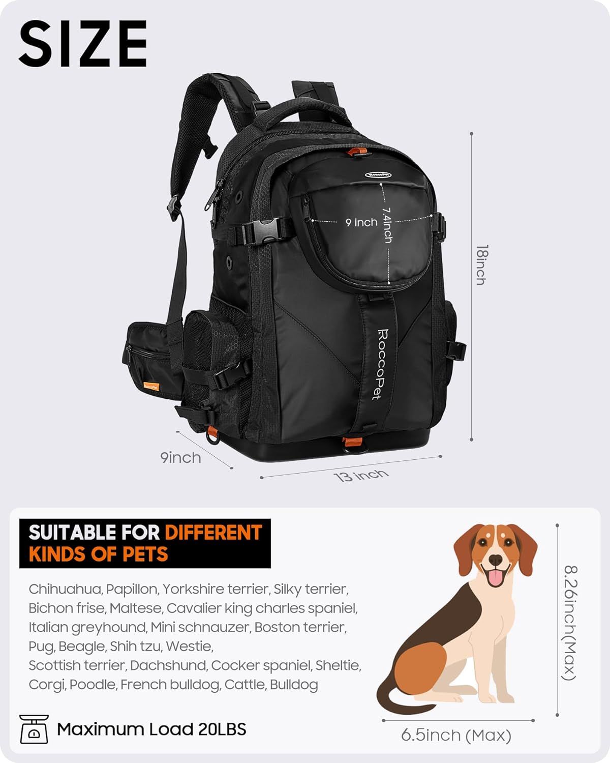 Dog backpack store for small dogs