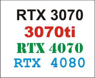 RTX 3070 zotac also 3070ti 3080 asus tuf 4070 gigabyte aero white msi gaming