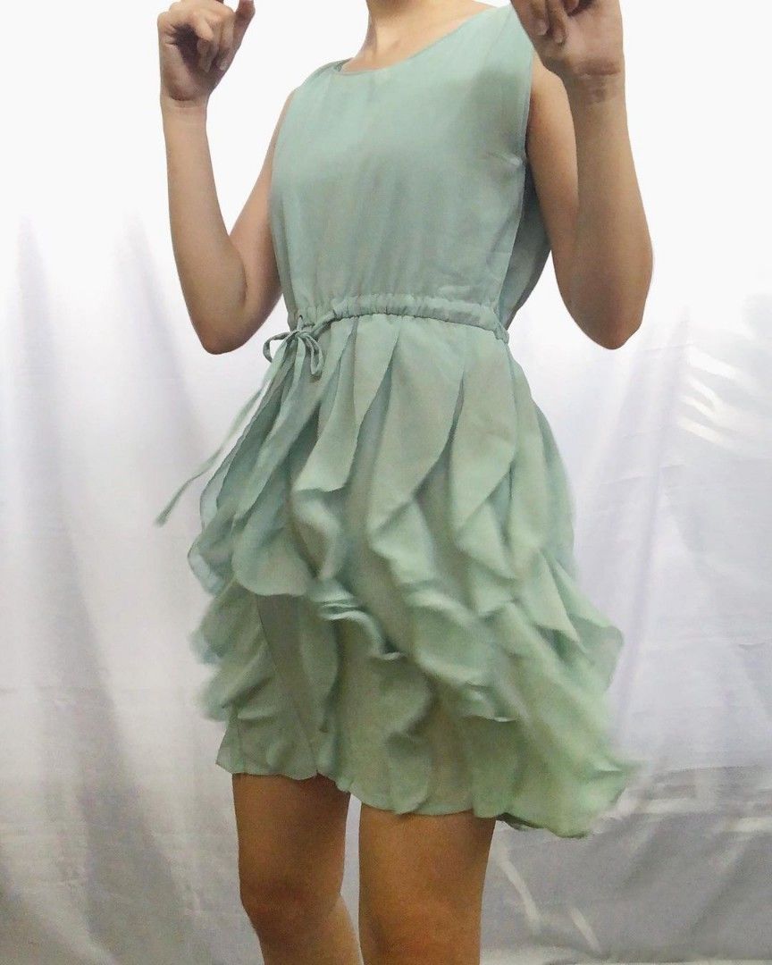 Seafoam Green Premium Silk Kota A-Line 3-Piece Ready-to-Wear Dress Set – Medium to 2XL