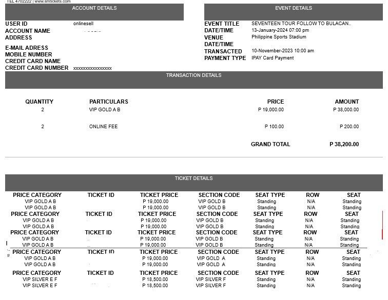 Seventeen Day 2 (Category: Events Tickets) located in Manila. Submitted by labronjames33 (Listing ID 1265609563, Image 2). Description: TICKET ASSISTANCE FOR SEVENTEEN TOUR ‘FOLLOW’ TO BULACAN DAY 2 January 14, 2024 at 7PM Philippine Sports Stadium -Early time stamp -High success rate of securing your desired seat -Ticket is under your name -No downpayment needed DM for more info #SEVENTEENinbulacan #SEVENTEENINPH #SVT_TOUR_FOLLOW #FOLLOW_TO_BULA