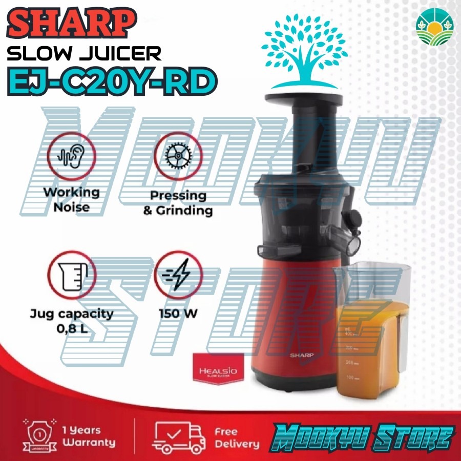SHARP Slow Juicer EJC20YRD EJC20YRD 0,8 Liter , 150 Watt RED, TV