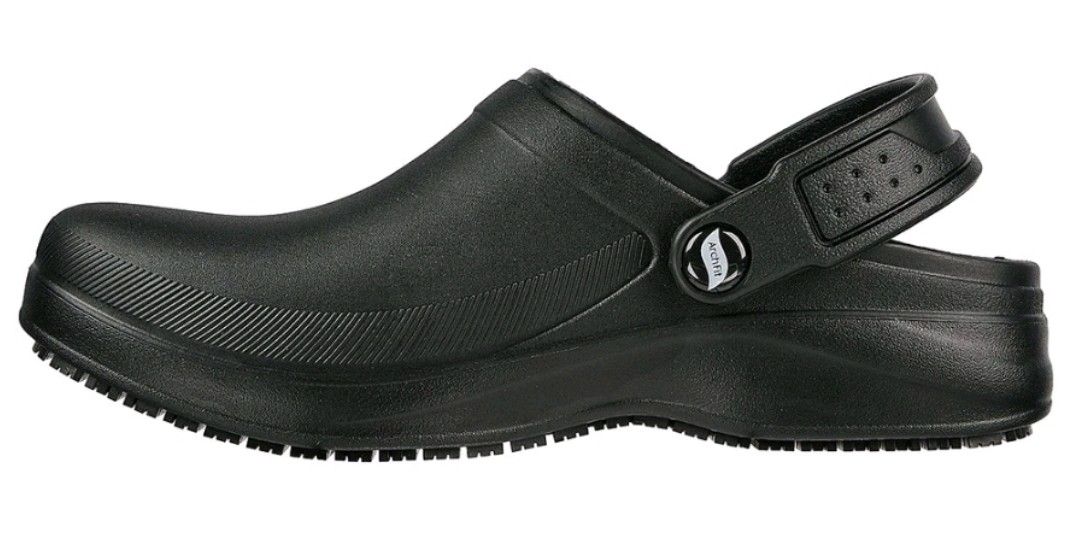 skechers men's slip on work shoes