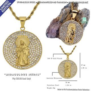 STAINLESS STEEL NCKLACE "MIRACULOUS MEDAL"