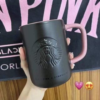 Starbucks Black Pink Ceramic Mug