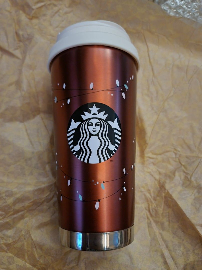 Starbucks Korea Elma Red Holiday Stainless Steel Cold Cup Tumbler