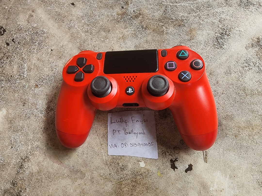 Stik Stick PS4 DS4 New Model Magma Red CUH-ZCT2G Original OM Ori Mesin ...