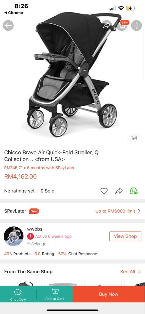 Chicco bravo air q collection outlet stroller