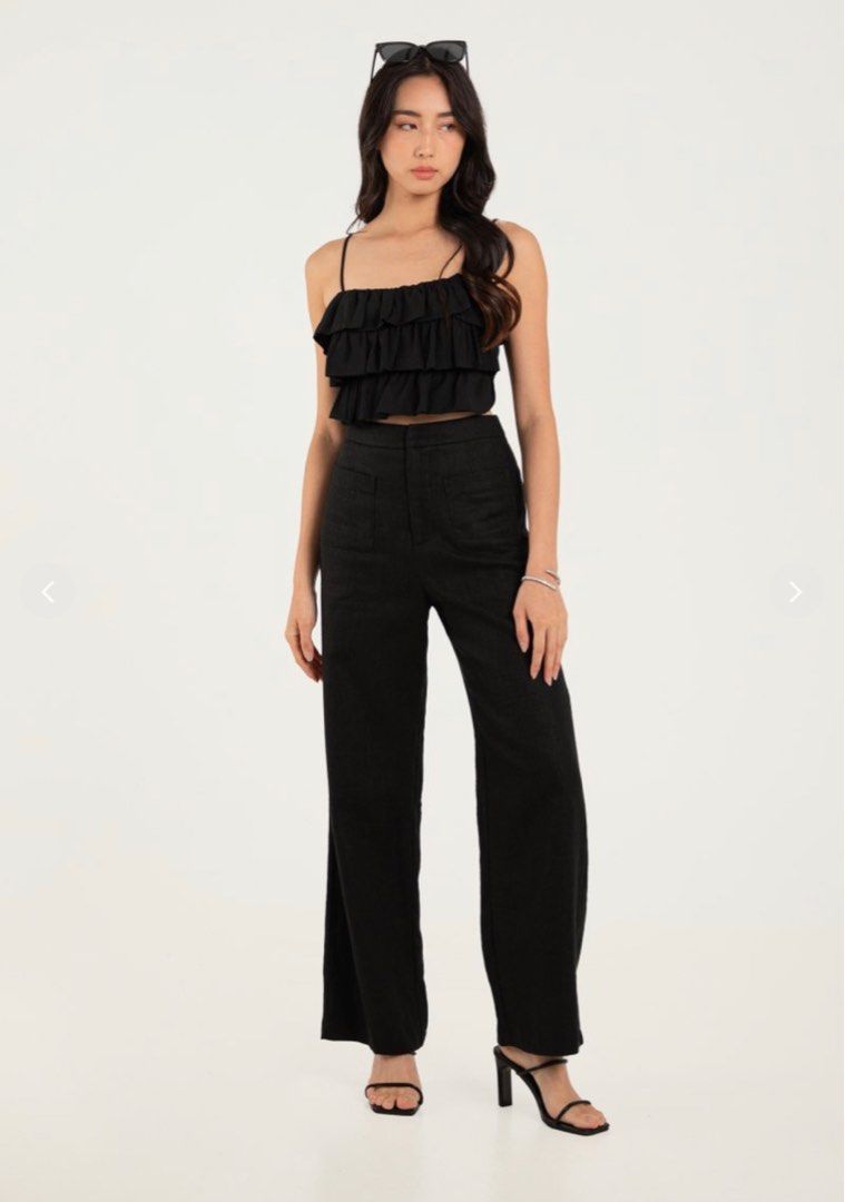 Drew linen wide leg pants top