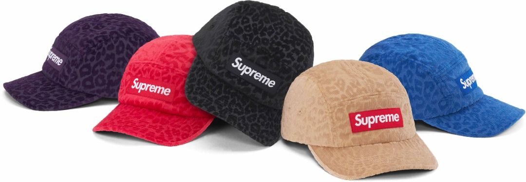 Supreme cap leopard corduroy camp FW 23 New York week 13