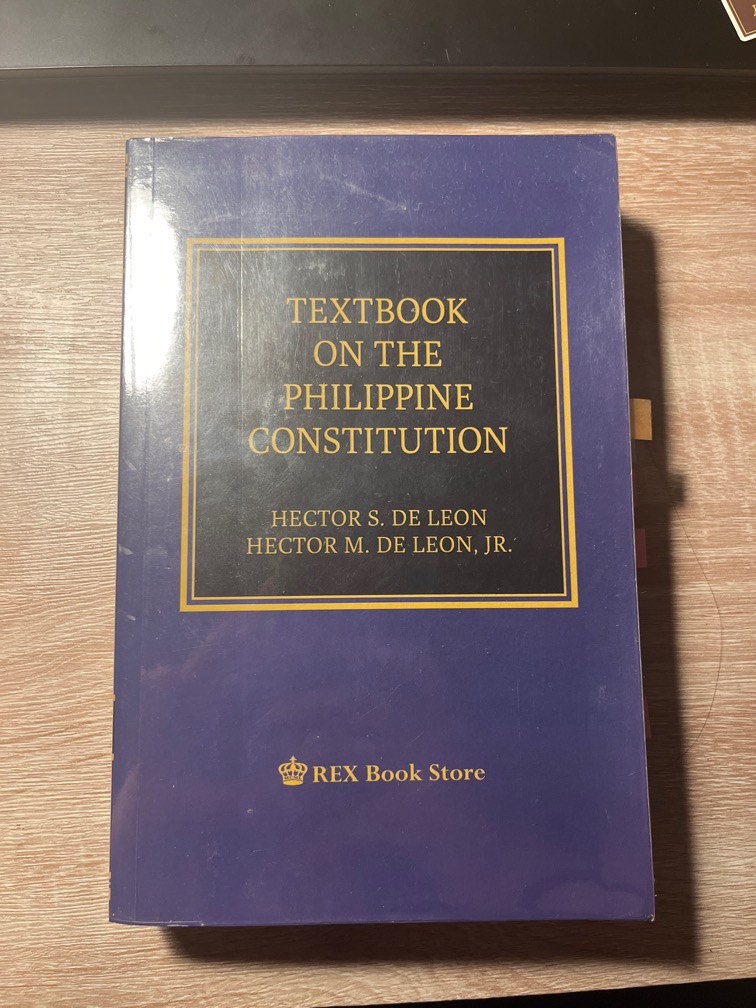 Textbook on the Philippine Constitution by De Leon, Hobbies & Toys ...