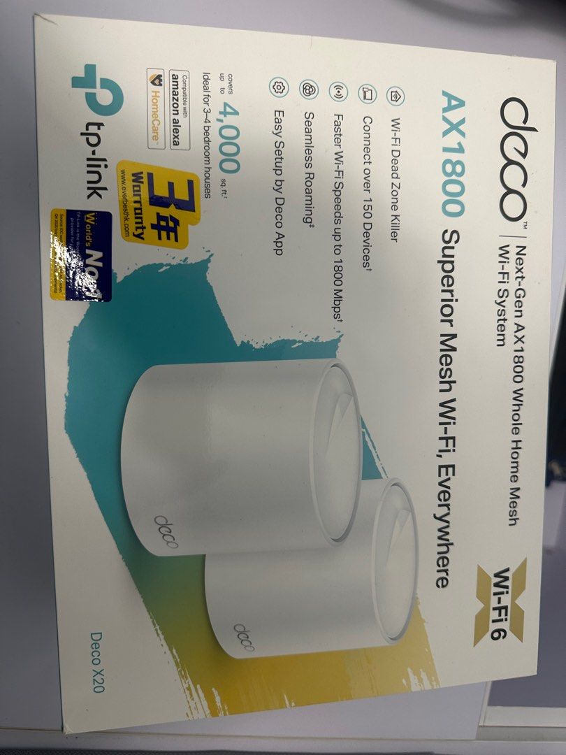 Tp link deco x20 AX1800 mesh wifi, 電腦＆科技, 電腦周邊及配件