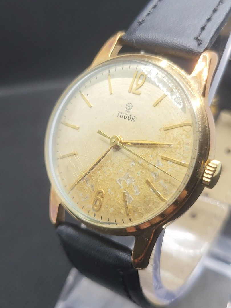 Tudor Solid Gold Boy Size Mechanical Watch Luxury Watches on
